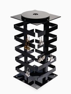 Подставка для украшений «QF. Вертушка», 5 ярусов, 64 пары, пластик, 15×15×32 см, чёрная - Фото 1