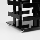 Подставка для украшений «Вертушка», 5 ярусов, 64 пары, пластик, 15×15×32 см, цвет чёрный - фото 9159453