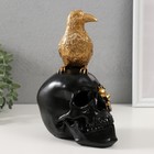 Сувенир полистоун "Птица на черном черепе" 9,5х14х21 см - Фото 2