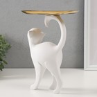 Сувенир полистоун подставка "Белая кошка" 8,5х18х23 см - Фото 3
