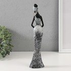 Сувенир полистоун "Африканка в белом с золотыми цветами" 4,8х7х29 см - Фото 3