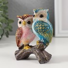 Фигурка полистоун «Пара цветных филинов», 3.5×8×10 см - Фото 4