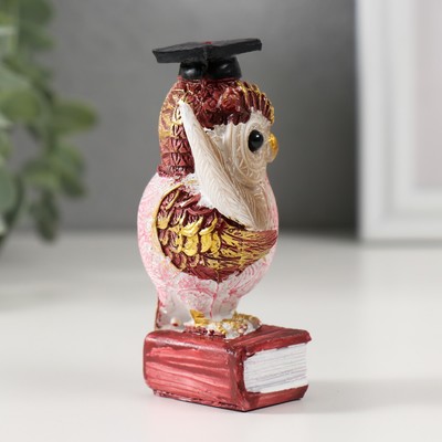 Фигурка полистоун «Ученый красный филин на книге», 3.5×4.5×8.5 см, МИКС