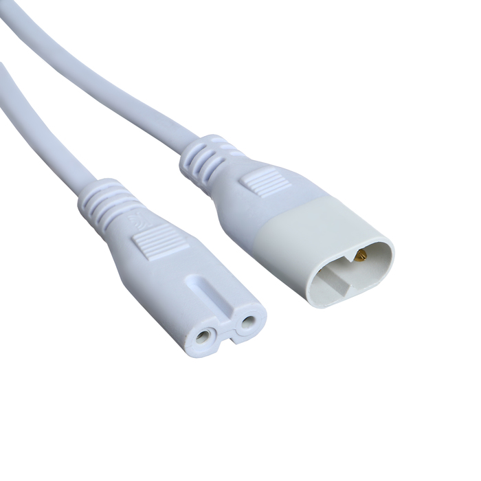 Провод для светильника, к сети 220 В, 50 см, 2 контакта IEC C7- IEC C8, тип контакта «папа-мама»