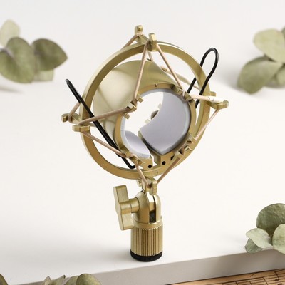 Держатель для микрофона Music Life F02, паук, d=4.5/5 см, 10.5×15 см, молочный