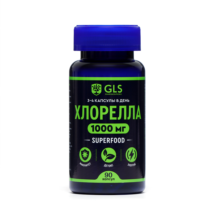 Витаминный комплекс Хлорелла GLS, 90 капсул по 340 мг - Фото 1