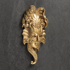 Подвесной декор "Венецианская маска №1" 27х14см, бронза - фото 9212586