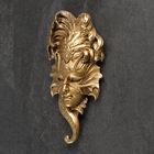 Подвесной декор "Венецианская маска №1" 27х14см, бронза - фото 9212588