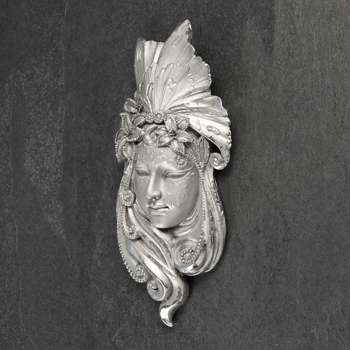 Подвесной декор "Венецианская маска №3" 32х15см, бронза