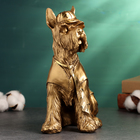 Фигура "Пес в кепке и галстуке сидит" 23см, бронза - фото 25488884