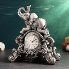 Часы "Слон сверху" 25х21х12см, сталь - фото 23748934