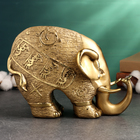 Фигура "Слон c символами" 18х25х11см, бронза - Фото 4