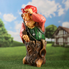 Садовая фигура "Баба Яга с метлой" 55см - фото 24133402