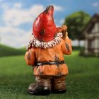 Садовая фигура "Гном с бревнами в очках" 40см - фото 24133407