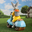Садовая фигура "Заяц на мотоцикле" 45х40х22см - Фото 3
