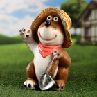 Садовая фигура "Крот в шляпе" 32см - фото 24133436