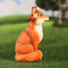 Садовая фигура "Лисичка с венком" 25х13х15см - фото 24133446