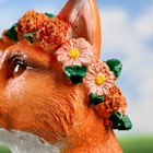 Садовая фигура "Лисичка с венком" 25х13х15см - фото 24133447