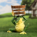 Фигурное кашпо "Лягушка с кадкой" 27см - фото 24133452