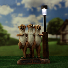 Садовый фонарь "Сурикаты шагают" 31х26х10см - фото 24133464