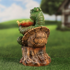 Садовая фигура - поилка "Черепаха на пне" 29см - Фото 4