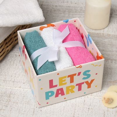 Салфетки махровые «Воздушный шарик», 3 шт., 30×30 см, хлопок 100%