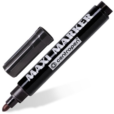 Маркер CENTROPEN Maxi Marker 151125, перманентный, черный, ширина линии 2-4 мм