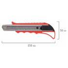 Нож универсальный STAFF Profit, пластиковый корпус, металлическая направляющая, 18 мм - Фото 3