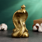 Фигура "Змея с короной" старое золото, 7см - фото 12034364