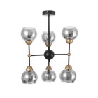 Люстра «Атом», 6×60 Вт Е27, черный - Фото 5