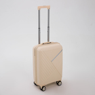 Чемодан 20", 36*21*55, отд на молнии, код замок, 4 колеса, белый - Фото 1