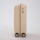 Чемодан 20", 36*21*55, отд на молнии, код замок, 4 колеса, белый - Фото 4