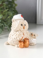 Фигурка гипс «Сова врач с совёнком», 10×10×8 см - Фото 6