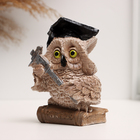 Фигура "Сова" бежевая, 12х8х6см - фото 23782523