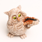 Фигурка гипс «Сова со скрипкой», коричневая, 11×8×6 см - Фото 2