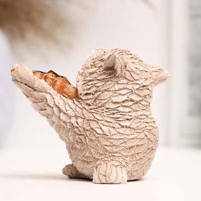 Фигурка гипс «Сова со скрипкой», коричневая, 11×8×6 см