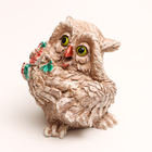 Фигурка гипс «Сова с букетом», 8×6×6 см - Фото 2