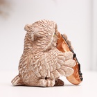 Фигура "Сова скрипач" коричневая, 8х6х6см - фото 809525094