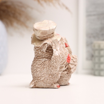 Фигурка гипс «Совы молодожены», 12×10×6 см