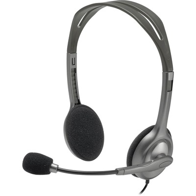 Наушники с микрофоном Logitech Stereo H110 серебристый 1.8м накладные оголовье (981-000271)   103390