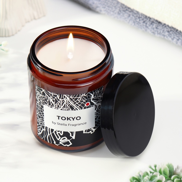 Свеча ароматическая в банке "TOKYO", жасмин, роза, 250 г - Фото 1