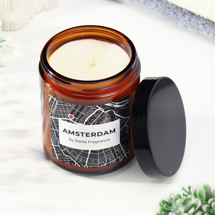 Свеча ароматическая в банке "AMSTERDAM",  сосна, эвкалипт, 250 г - Фото 1