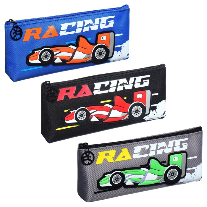 Пенал школьный на молнии «Машина», микс - Фото 1