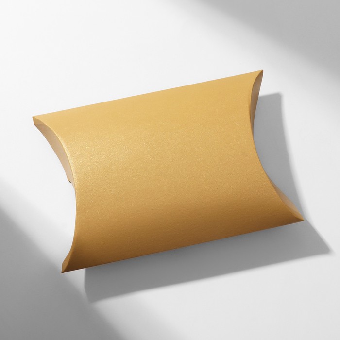 Коробочка подарочная «Свёрток» 15×9, цвет золото - Фото 1