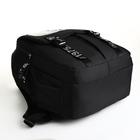 Рюкзак школьный из текстиля на молнии, 5 карманов, цвет чёрный - фото 11185711