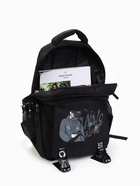 Рюкзак школьный на молнии, 5 наружных карманов, цвет чёрный 10189031