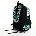 Рюкзак школьный из текстиля на молнии, наружный карман, цвет зелёный - фото 11185780