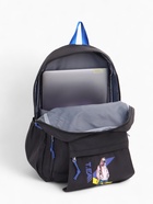 Рюкзак школьный на молнии, с карманами, с принтом, размер 30×12.5×44 см, чёрный/жёлтый 10189277