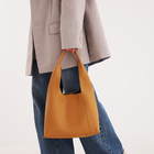 Сумка женская на кнопке, косметичка, цвет горчичный 10189294