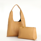 Сумка женская на кнопке, косметичка, цвет горчичный 10189294